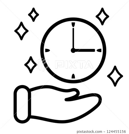 Time management and time performance image icon 124455156