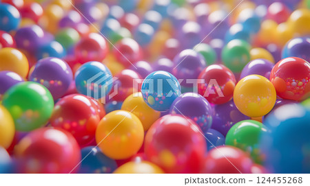 Colorful ball pool close-up 124455268