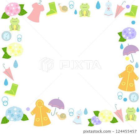 Rainy season square frame colorful 124455457