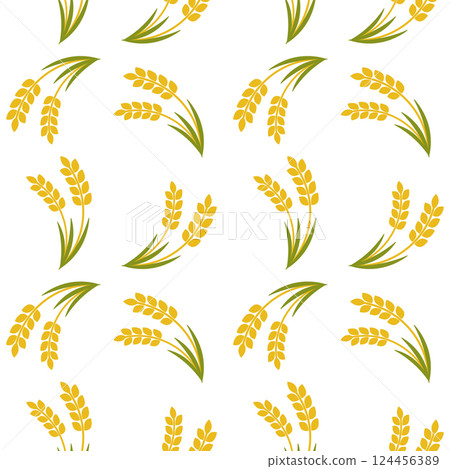 Rice seamless pattern 124456389