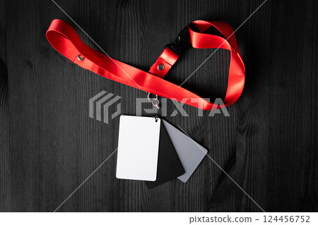 Set Of Three Gray Cards For White Balance Adjustment 124456752