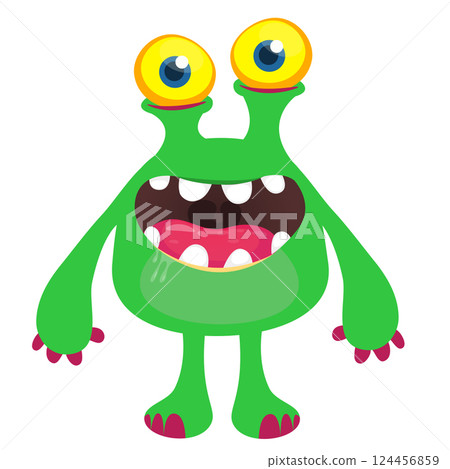 Funny cartoon alien. Halloween design 124456859
