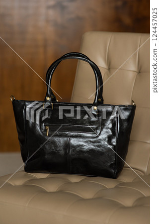 Fashion Ladies Accessories Women's Bags Black Leather Shopper Bag Fashion Ladies Accessories Women's Bags Black Leather Shopper Bag 124457025