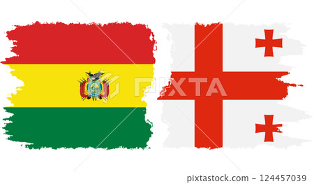 Georgia and Bolivia grunge flags connection vector Georgia and Bolivia grunge flags connection vector 124457039