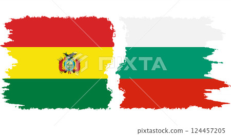 Bulgaria and Bolivia grunge flags connection vector Bulgaria and Bolivia grunge flags connection vector 124457205