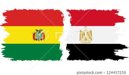 Egypt and Bolivia grunge flags connection vector Egypt and Bolivia grunge flags connection vector 124457250