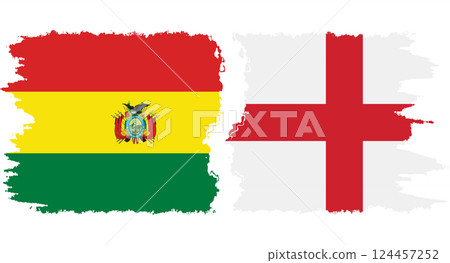 England and Bolivia grunge flags connection vector England and Bolivia grunge flags connection vector 124457252