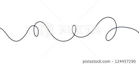 Seamless wavy line pattern with ripple strokes and abstract curves. Corrugated wave design for graphic borders and decorative elements. Flat vector illustration isolated on white background. Seamless wavy line pattern with ripple strokes and abstract curves. Corrugated wave design for graphic borders and decorative elements. Flat vector illustration isolated on white background. 124457290