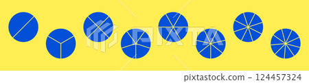 Blue Circular infographic chart with percentage segments, colorful pie graph for business statistics, divided data visualization template, geometric wheel design. Flat vector illustration isolated Blue Circular infographic chart with percentage segments, colorful pie graph for business statistics, divided data visualization template, geometric wheel design. Flat vector illustration isolated 124457324