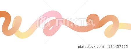 Abstract gradient lines with wavy shapes and geometric patterns. 3D squiggle design creating a fun and modern background. Flat vector illustration isolated on white background. Abstract gradient lines with wavy shapes and geometric patterns. 3D squiggle design creating a fun and modern background. Flat vector illustration isolated on white background. 124457335