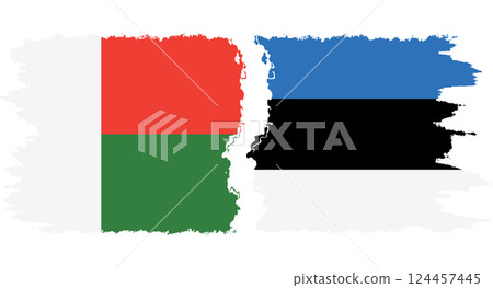 Estonia and Madagascar grunge flags connection vector Estonia and Madagascar grunge flags connection vector 124457445