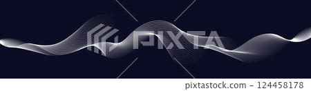 Abstract dynamic wave pattern, white gradient lines with modern tech design, futuristic network background, dark and light graphic elements. Flat vector illustration isolated Abstract dynamic wave pattern, white gradient lines with modern tech design, futuristic network background, dark and light graphic elements. Flat vector illustration isolated 124458178