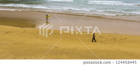 strangers on the beach 124458445
