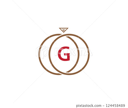 initial letter g ring diamond logo initial letter g ring diamond logo 124458489