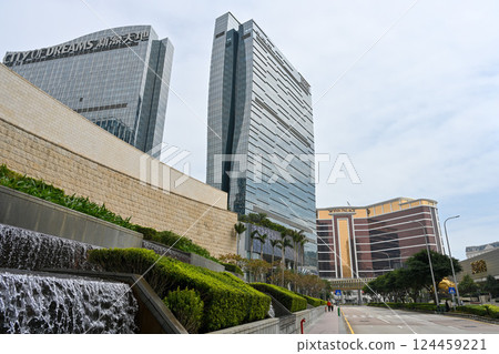 Cotai district casino resort streetscape / Macau Cotai district casino resort streetscape / Macau 124459221