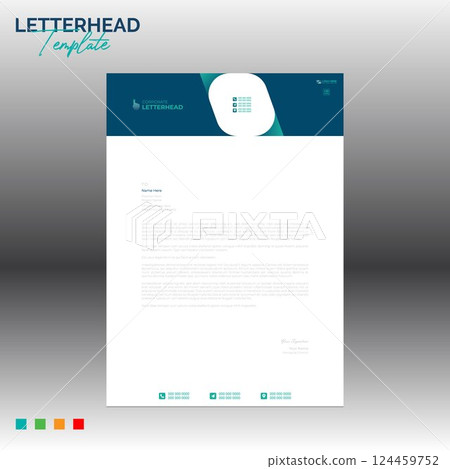 letterhead layout design for best company use 124459752