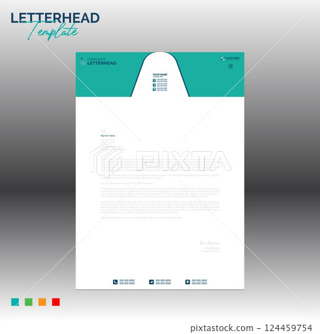 letterhead layout design for best company use 124459754