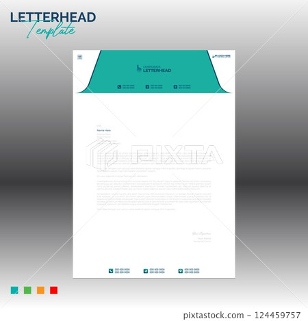 letterhead layout design for best company use letterhead layout design for best company use 124459757