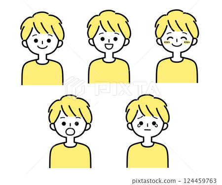 Young men illustration set 1_1 Young men illustration set 1_1 124459763
