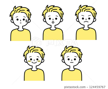 Young men illustration set 2_2 124459767