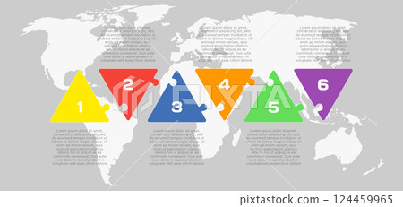 Puzzle diagram infographic process on 6 steps Puzzle diagram infographic process on 6 steps 124459965