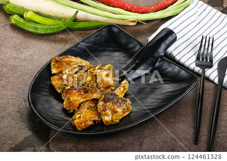 Roasted Tuna fish with spices Roasted Tuna fish with spices 124461328