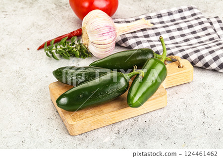 Mexican hot green Jalapeno pepper Mexican hot green Jalapeno pepper 124461462