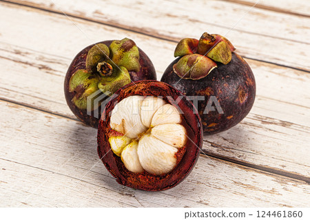 Tropical exotic sweet juicy Mangosteen 124461860
