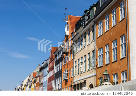 Old and expensive apartment building in the city center of Copenhagen, Denmark 124462846