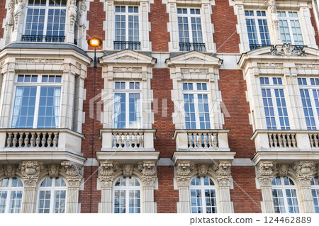Old and expensive residential building in the city center of Paris, France 124462889