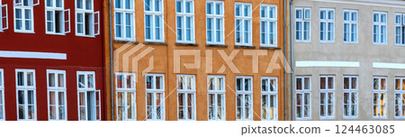 Old and expensive apartment building in the city center of Copenhagen, Denmark Old and expensive apartment building in the city center of Copenhagen, Denmark 124463085