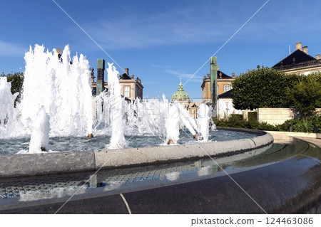 Fountain in the garden at the royal residence in Copenhagen, Denmark Fountain in the garden at the royal residence in Copenhagen, Denmark 124463086