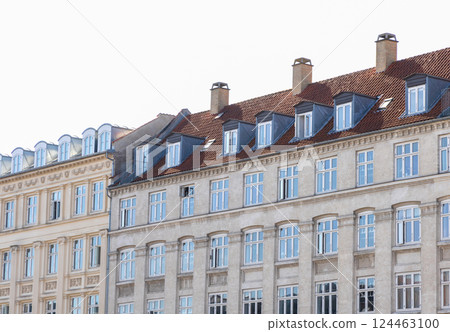 Old and expensive apartment building in the city center of Copenhagen, Denmark Old and expensive apartment building in the city center of Copenhagen, Denmark 124463100