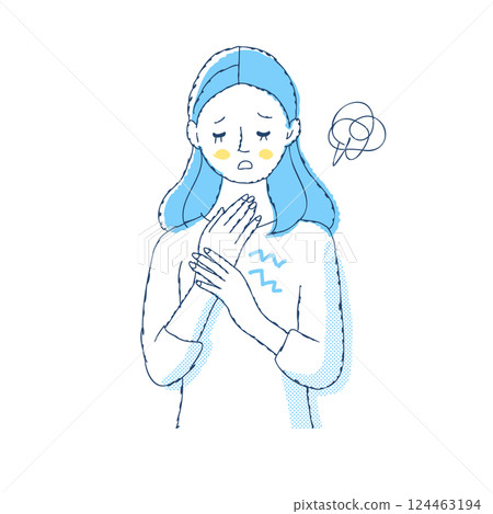 手部護理：手部有問題的女人 124463194