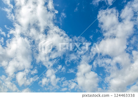藍天上漂浮的雲 [背景資料] 124463338