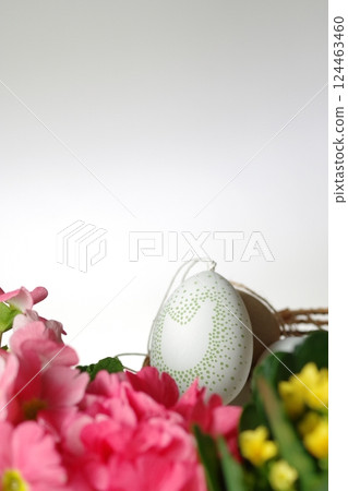 復活節彩蛋和鮮花 復活節彩蛋和鮮花 124463460