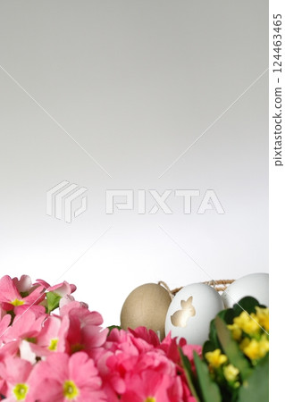復活節彩蛋和鮮花 復活節彩蛋和鮮花 124463465