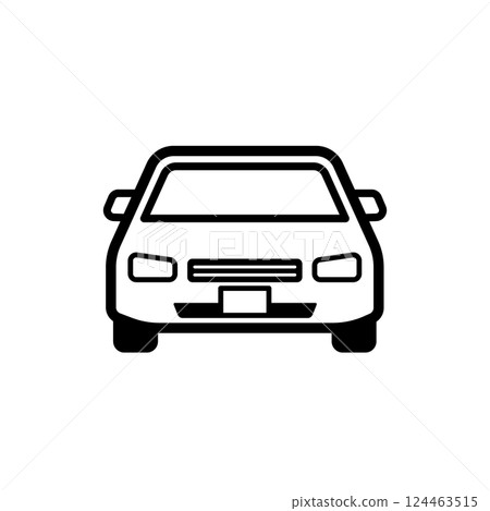 簡單可愛的汽車圖標 簡單可愛的汽車圖標 124463515