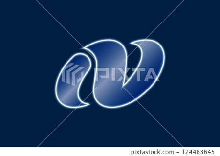 Official flag of Nagasaki. Prefecture in Japan. Illustration. Glow effect concept 124463645