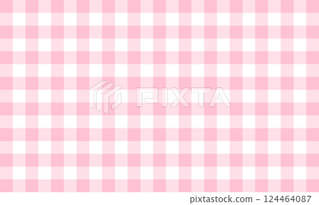 Pink and white gingham check pattern Pink and white gingham check pattern 124464087