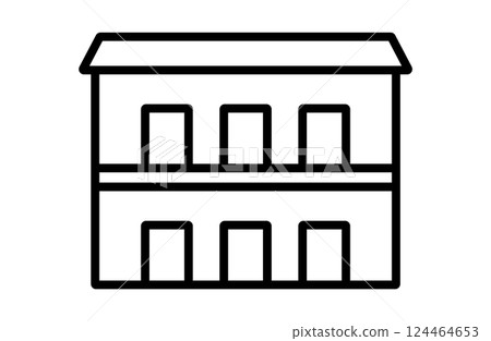 Simple apartment, condo building icon 124464653