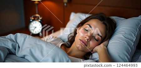 Beauty sleep for a healthy body, sleep hygiene for mental stability 124464993