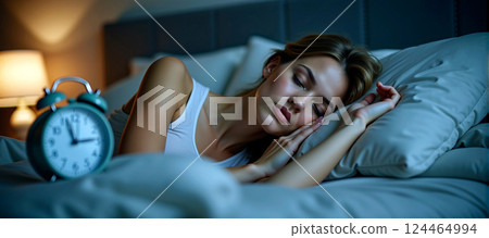 Beauty sleep for a healthy body, sleep hygiene for mental stability 124464994