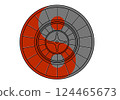Casino roulette with yin and yang 124465673