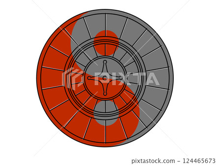 Casino roulette with yin and yang 124465673