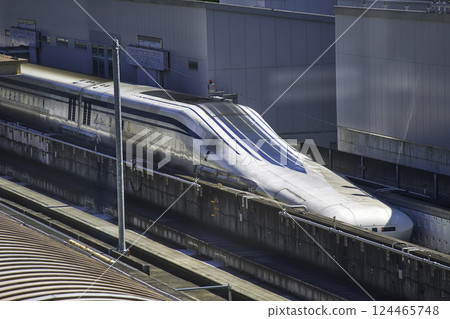 Linear Shinkansen passing by Linear Shinkansen passing by 124465748