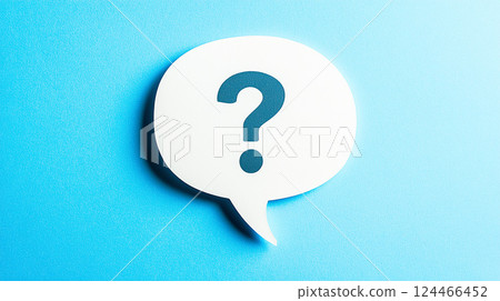 Speech bubble and question mark 124466452