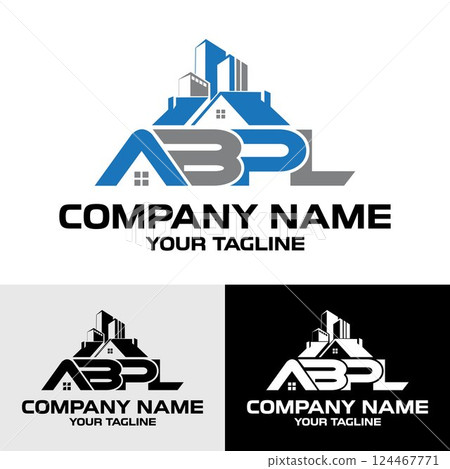 Initial ABPL letter, modern typography real estate building apartment logo design template Initial ABPL letter, modern typography real estate building apartment logo design template 124467771