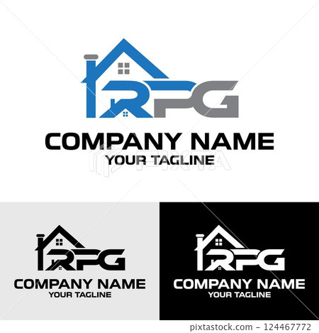 Initial ABPL letter, modern typography real estate building apartment logo design template 124467772