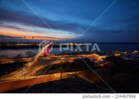 Evening Glow: Kanavinsky Bridge and Alexander Nevsky Cathedral Evening Glow: Kanavinsky Bridge and Alexander Nevsky Cathedral 124467998
